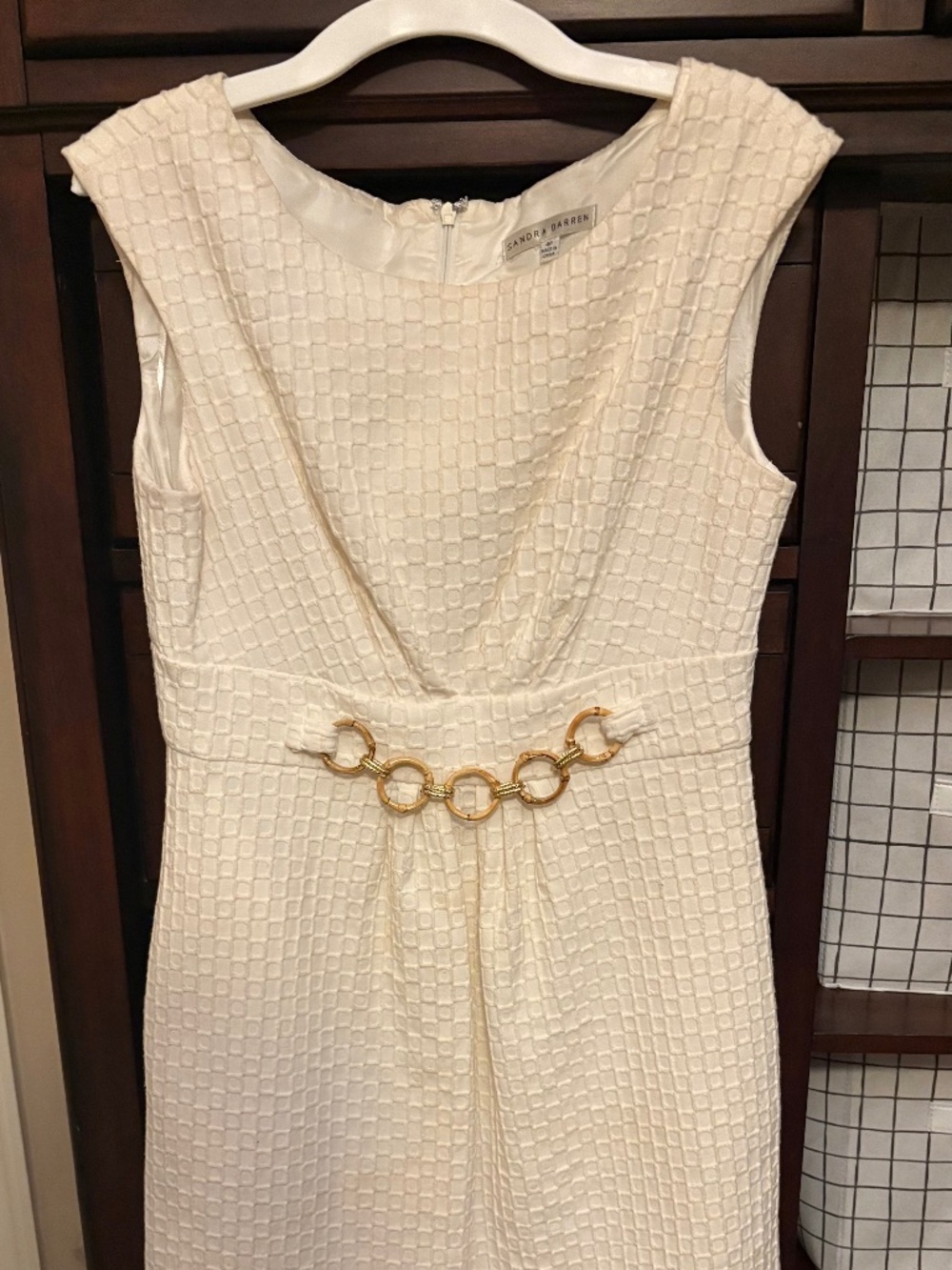 Sandra Darren White/cream Dress